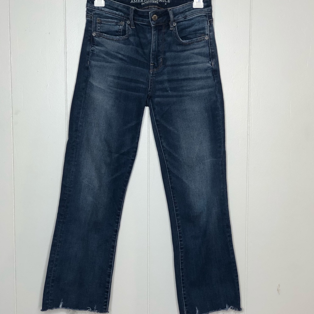 Crop flare jeans